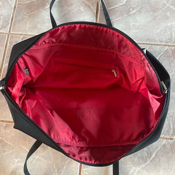 Zebra fur trim 18 inch tote bag - Picture 3 of 6